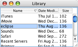 Mac OS X / JDNC application