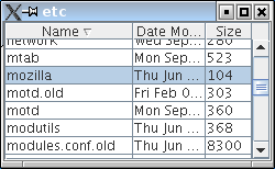 Java 5.0 Metal / TableSorter application